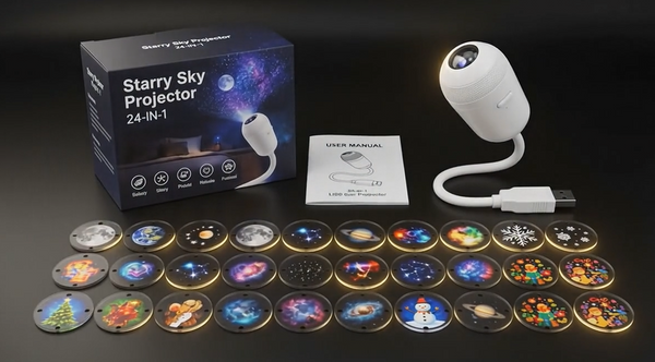 Luzea Galaxy Projector — 24-in-1 Starry Sky Night Light